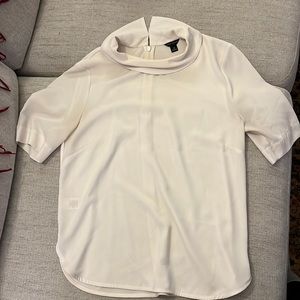 Ann Taylor white blouse size xs semi sheer